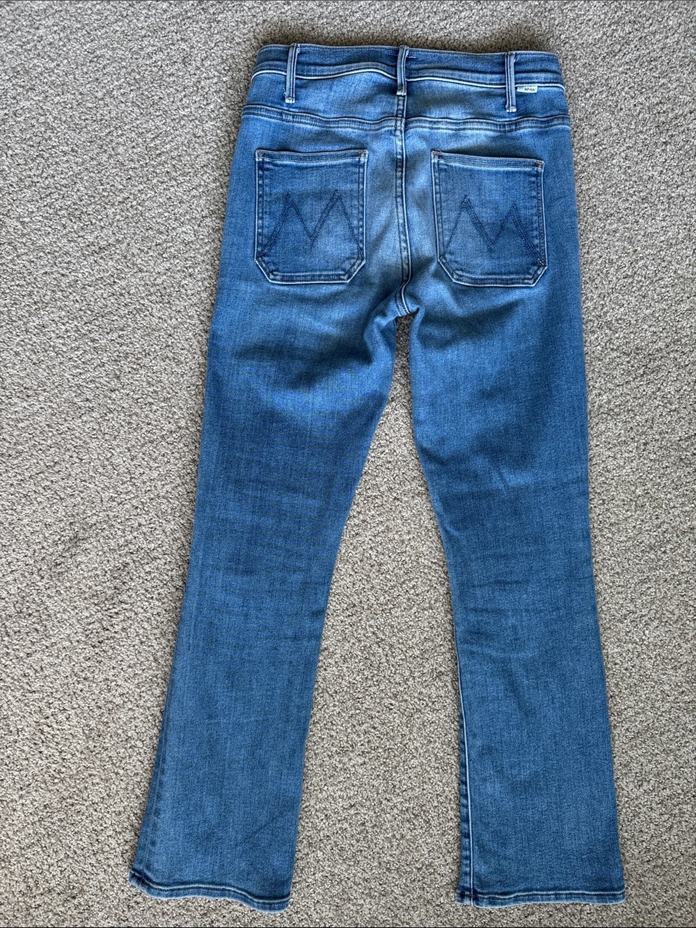MOTHER Blue Ankle Cropped Denim Jeans - Picture 2 of 4